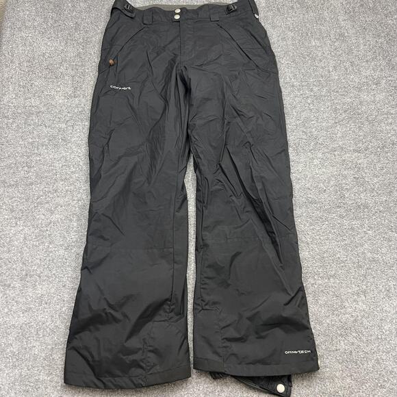 Columbia Convert Omni-Tech Snow Pants Mens Medium Black Waterproof Ski Snowboard - Picture 1 of 16